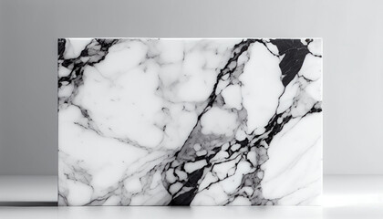 Marble stone podium on white concrete background, mock up scene with for product display.