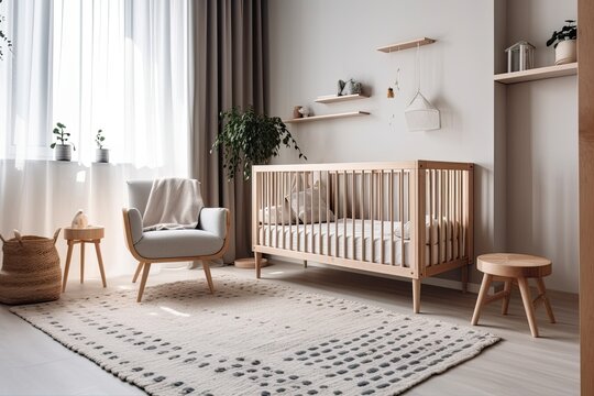 cozy and stylish baby's room with all the essentials. Generative AI