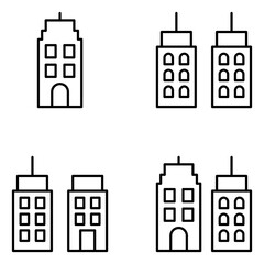 Buildings Vector Line Icons