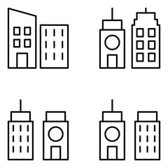 Buildings Vector Line Icons
