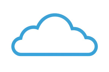 Lind blue cloud computing icon transparent background PNG 
