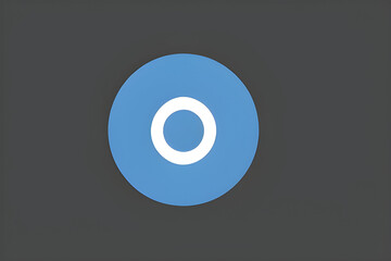 On button blue icon