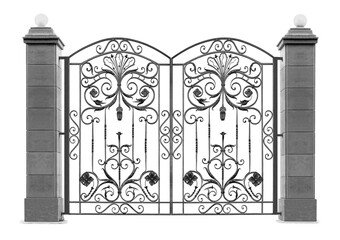 Gate with an  ornament. B.