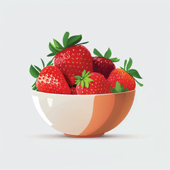 Simple and minimal style strawberry