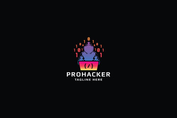 Professional Hacker Pro Logo Template
