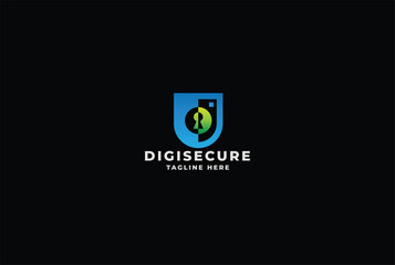 Digital Secure Pro Logo Template

