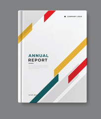 Annual report book cover template design