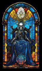 Fototapeta premium The Death Card, Ai Generated Image of a Tarot Card representing Death