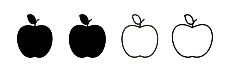Apple icon vector for web and mobile app. Apple sign and symbols for web design.