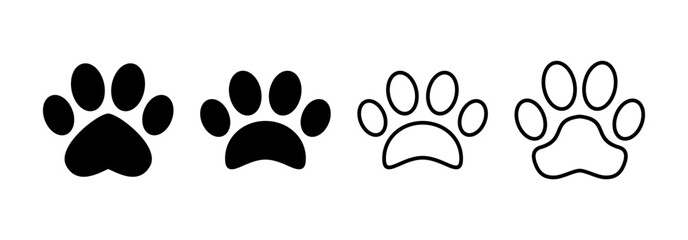 Fototapeta na wymiar Paw icon vector for web and mobile app. paw print sign and symbol. dog or cat paw