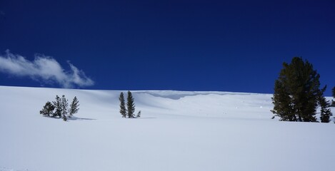Fototapeta na wymiar winter cornice blue sky