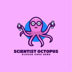 Vector Logo Illustration Ice Cream Mascot Cartoon Style.