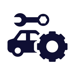 gear, wrench, screwdriver, car, auto car repair icon