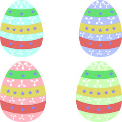 set of easter eggs vector