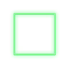 Green Geometric Neon Frame