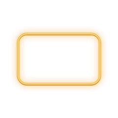 Fototapeta premium Orange Geometric Neon Frame