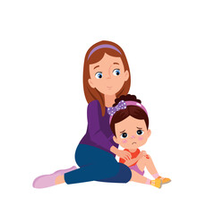 sad knee bleeding boy falling down