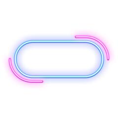 Blue and Pink Geometric Neon Frame