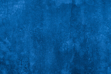 Old wall pattern texture cement blue dark abstract  blue color design are light with black gradient background.