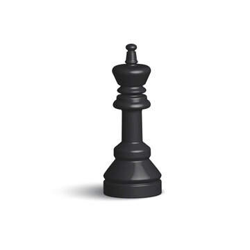 black queen 3d. Chess figure. Chess game. Vector illustration.