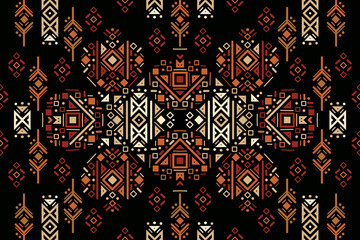 Tribal ethnic seamless striped pattern in Aztec style. Ikat geometric folklore ornament. Indian, Gypsy, Mexican, Scandinavian, folk pattern.