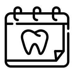 dental checkup line icon