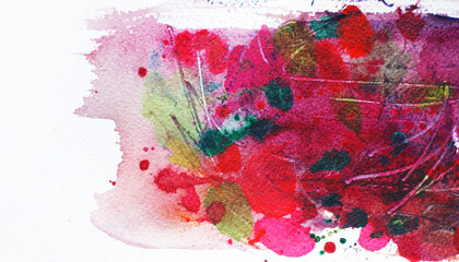 Watercolor background wash design and shapes