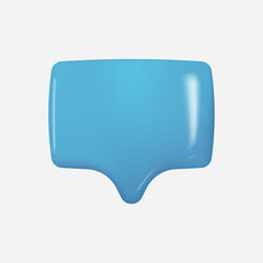 3d notification message dialog. 3d white speech bubble, social media chat message icon. Vector