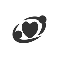 giving love logo template. Icon Illustration Brand Identity. Isolated and flat illustration. Vector graphic