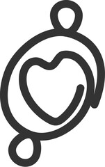 giving love logo template. Icon Illustration Brand Identity. Isolated and flat illustration. Vector graphic