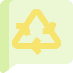 talk recycle flat icon