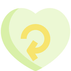 love recycle flat icon