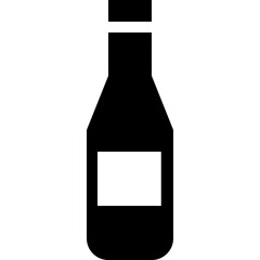 recycled bottle black solid icon