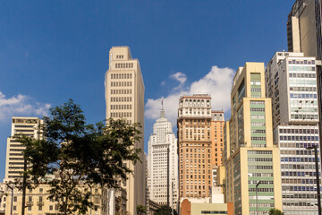 Fototapeta na wymiar Skyscrapers in Sao Paulo Downtown, Brazil.