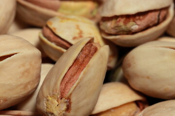 Pistachios texture and background . Tasty pistachios as background,as pistachios texture. Macro photos