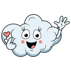 cute cloud cartoon illustration graphic