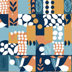 Peaceful Blue Heavens - Abstract Blue Skies Seamless Pattern
