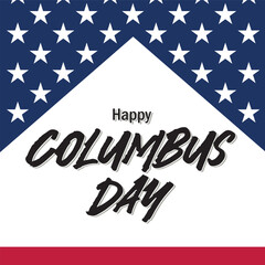 Greeting Card Happy Columbus Day 