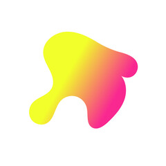 Yellow Pink Abstract Shapes Gradient Decor 