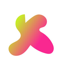 Yellow Pink Abstract Shapes Gradient Decor 