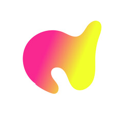 Yellow Pink Abstract Shapes Gradient Decor 