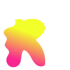 Yellow Pink Abstract Shapes Gradient Decor 