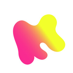 Yellow Pink Abstract Shapes Gradient Decor 