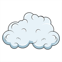 cute cloud shape illustration