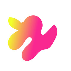 Yellow Pink Abstract Shapes Gradient Decor 