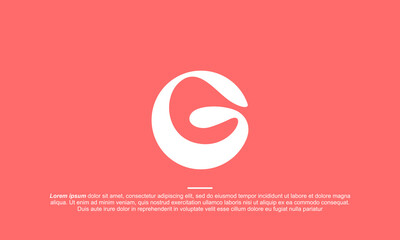illustration vector graphic logo designs. monogram logo letter G in abstract circle rounded shape