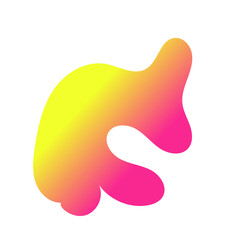 Yellow Pink Abstract Shapes Gradient Decor 