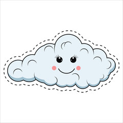 cute cloud cartoon illustration graphic