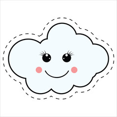 cute cloud cartoon illustration graphic