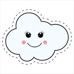 cute cloud cartoon illustration graphic